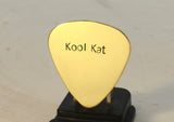 Kool Kat Brass Guitar Pick Handmade for Groovy Vibes