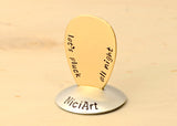 Let's Pluck All Night Bronze Teardrop Guitar Pick