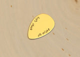 Let's Pluck All Night Bronze Teardrop Guitar Pick