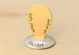 Let's Pluck All Night Bronze Teardrop Guitar Pick