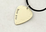 Copy of I Love You Guitar Pick Necklace in Sterling Silver