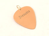 Copper Medical Alert Guitar Pick with Personalized Alerts and Allergies