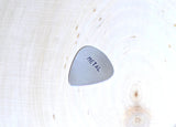 Guitar Pick Handmade from Aluminum for a Metal Head