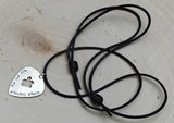 You are my missing piece sterling silver guitar pick necklace with a puzzle cut out