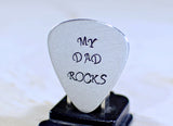 Guitar Pick My Dad Rocks Handmade from Aluminum for Fathers Day