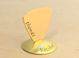 Triangular Bronze Guitar Pick with Personalized Name