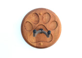 Guitar wall hanger handcrafted in hardwood with paw print design