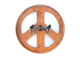 Guitar Wall Hanger Peace Sign Handcrafted in Cherry Wood 