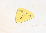 Play with Me Brass Triangular Guitar Pick for the Flirtatious Bassist