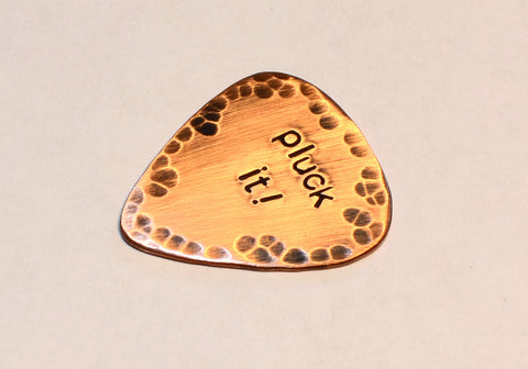 Pluck It Rustic Copper Guitar Pick