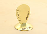 Pluck of a Life Time Brass Teardrop Guitar Pick