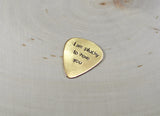 Bronze guitar pick I am plucky to have you