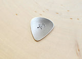 Sea turtle guitar pick handmade in aluminum