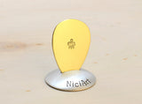 Teardrop Brass Jazz Guitar Pick with Sea Turtle