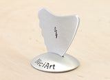 Shark Fin Aluminum Guitar Pick with Lightening Bolt
