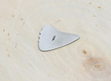 Shark Fin Aluminum Guitar Pick with Lightening Bolt