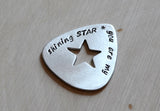 Aluminum shining star handmade guitar pick