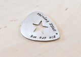 Aluminum shining star handmade guitar pick