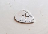 Aluminum shining star handmade guitar pick