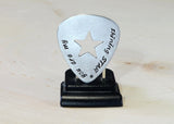 Aluminum shining star handmade guitar pick