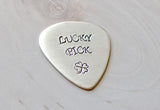 Lucky Guitar Pick in Sterling Silver