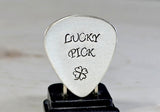 Lucky Guitar Pick in Sterling Silver