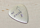Sterling silver Mi Amore Guitar Pick for Valentines Day