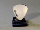 Personalized sterling silver name guitar pick