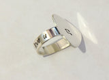 Sterling Silver Thumb Pick with I Plucking Love U