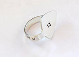 Sterling Silver Thumb Pick with I Plucking Love U