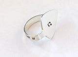 Sterling Silver Thumb Pick with I Plucking Love U