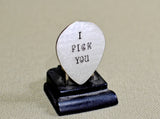 I pick you teardrop aluminum guitar pick