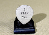 I pick you teardrop aluminum guitar pick