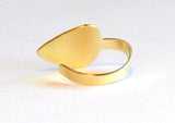  Pick Handstamped with You Rock in Brass – Custom Thumb and Finger Style Guitar Picks