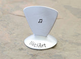 Aluminum Bass Triangular Guitar Pick with Musical Inspiration