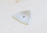 Aluminum Bass Triangular Guitar Pick with Musical Inspiration