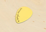 Teardrop Brass Wanna Pluck Guitar Pick for One Jazzy Pluck