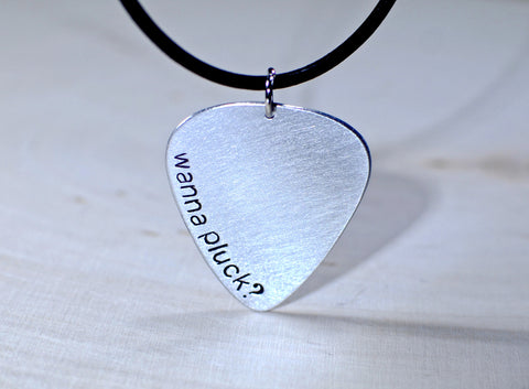 Wanna Pluck Guitar Pick Necklace