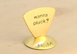 Wanna Pluck Triangular Bronze Guitar Pick