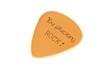 You Plucking Rock Guitar Pick in Bronze