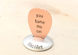 You Tune Me on Copper Teardrop Guitar Pick