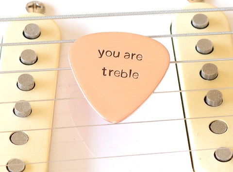 You are Treble Copper Guitar Pick