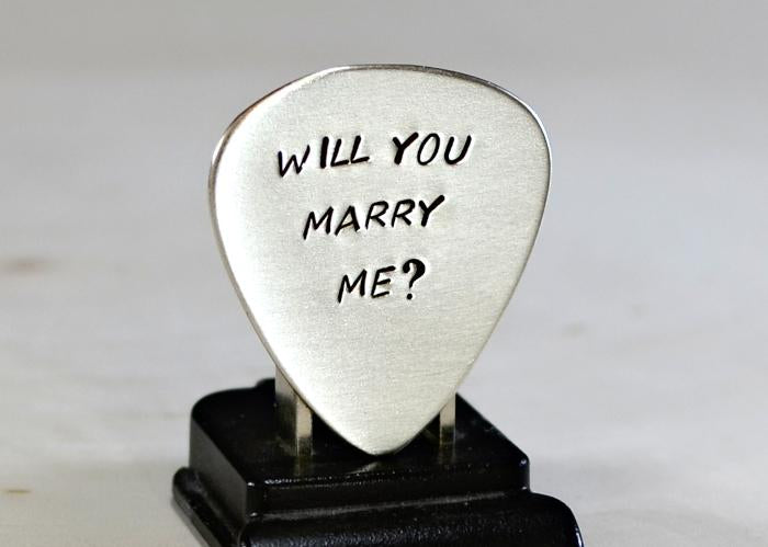 Guitar Pick Wedding Proposal